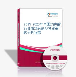 2015-2020年中國功夫酸行業市場預測及投資策略分析報告
