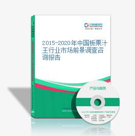 2015-2020年中国板栗汁王行业市场前景调查咨询报告
