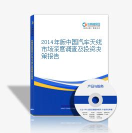 2014年版中國汽車天線市場深度調查及投資決策報告