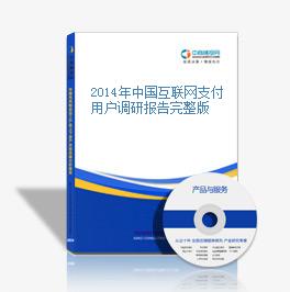 2014年中國互聯網支付用戶調研報告完整版