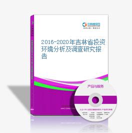 2016-2020年吉林省投資環境分析及調查研究報告