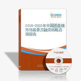 2016-2020年中國圓盤鋸市場前景及融資戰略咨詢報告