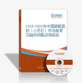 2016-2020年中國碳酸氫鈉（小蘇打）市場前景及融資戰略咨詢報告