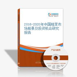 2016-2020年中國粗苯市場前景及投資機會研究報告