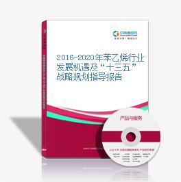 2016-2020年苯乙烯行业发展机遇及“十三五”战略规划指导报告