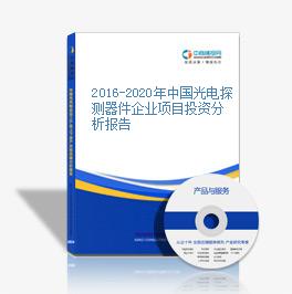2016-2020年中國光電探測器件企業項目投資分析報告