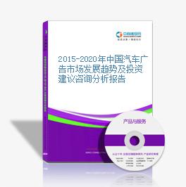 2015-2020年中国汽车广告市场发展趋势及投资建议咨询分析报告