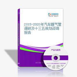 2015-2020年汽車暖氣管調研及十三五規劃咨詢報告