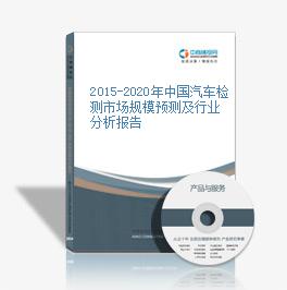2015-2020年中国汽车检测市场规模预测及行业分析报告