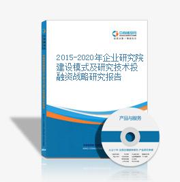 2015-2020年企业研究院建设模式及研究技术投融资战略研究报告