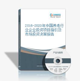 2016-2020年中国养老行业企业投资项目指引及市场投资决策报告