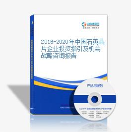 2016-2020年中國石英晶片企業投資指引及機會戰略咨詢報告