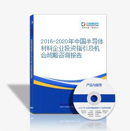 2016-2020年中國半導體材料企業投資指引及機會戰略咨詢報告