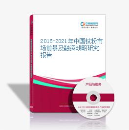 2016-2021年中國鈦粉市場前景及融資戰略研究報告