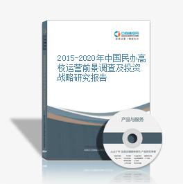 2015-2020年中国民办高校运营前景调查及投资战略研究报告